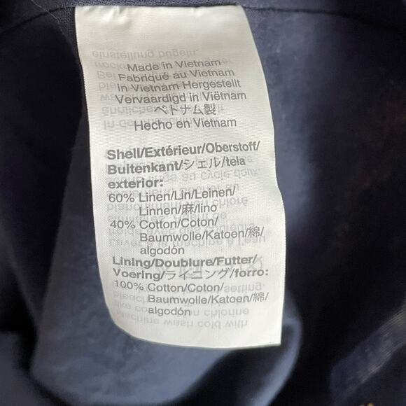 J Crew Vneck Button Front Dress in Cotton Linen - Picture 6 of 6